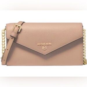 Michael Michael Kors Jet Set Charm Crossbody Leather Bag Soft Pink Casual